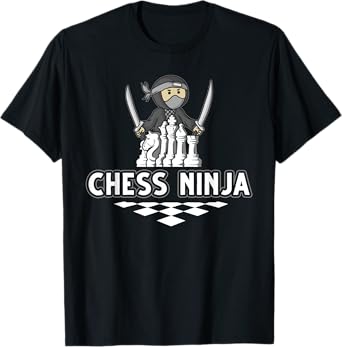 Funny Chess Design Kids Boys Girls Ninja Chess Lover Players T-Shirt