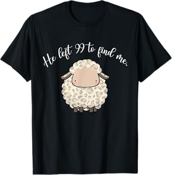 Jesus Apparel He Left The 99 To Find Me Lamb Christian Sheep T-Shirt