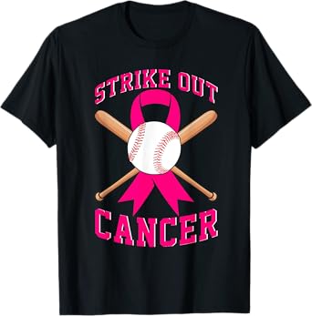 Strike Out Breast Cancer Baseball Fight Awareness T-Shirt
