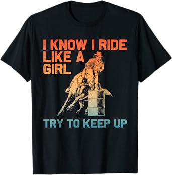 Barrel Racing Design For Women Girls Cowgirl Barrel Racing T-Shirt