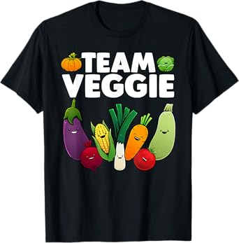 Funny Veggie Art For Men Women Kids Vegan Plant Vegetarian T-Shirt