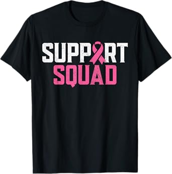 Support Squad Breast Cancer Warrior Breast Cancer Awareness T-Shirt