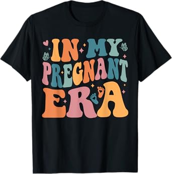 In My Pregnant Era Pregnancy Reveal Pregnancy Announcement T-Shirt