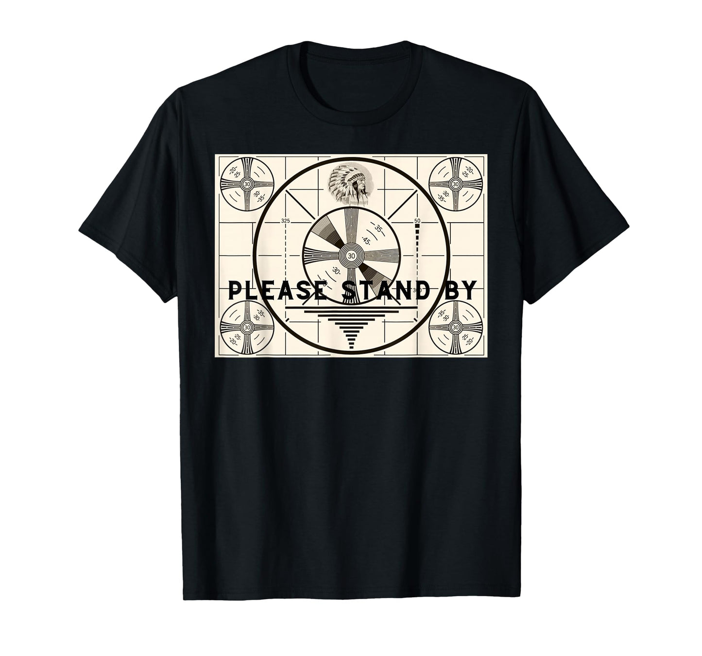 Vintage Old Test Pattern Please Stand By TV T-Shirt