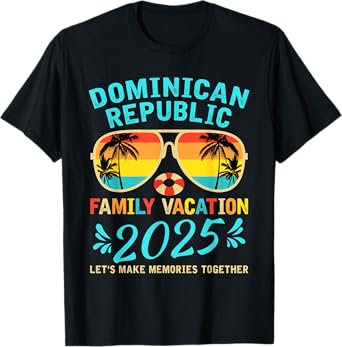 Dominican Republic Vacation 2025 Souvenir Matching Family T-Shirt