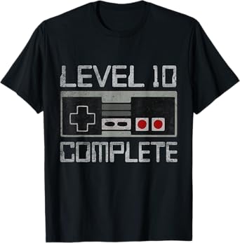 Level 10 Complete 10 Year 10th Wedding Anniversary For Him T-Shirt