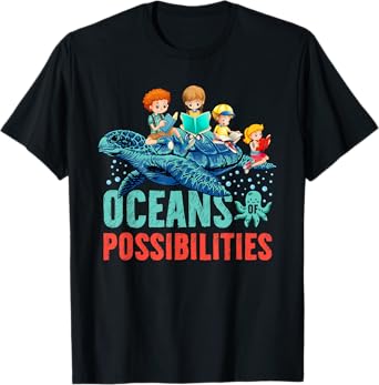Oceans Of Possibilities Summer Reading 2022 Tshirt Octopus Men Women Kids T-Shirt