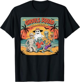 Ghouls Squad Summer Edition Beach Monsters T-Shirt