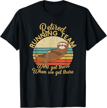 Retired Running Team Funny Marathon Runner Retirement Gift T-Shirt