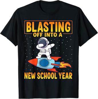 Blasting Off Into A New School Year Back to School Space T-Shirt