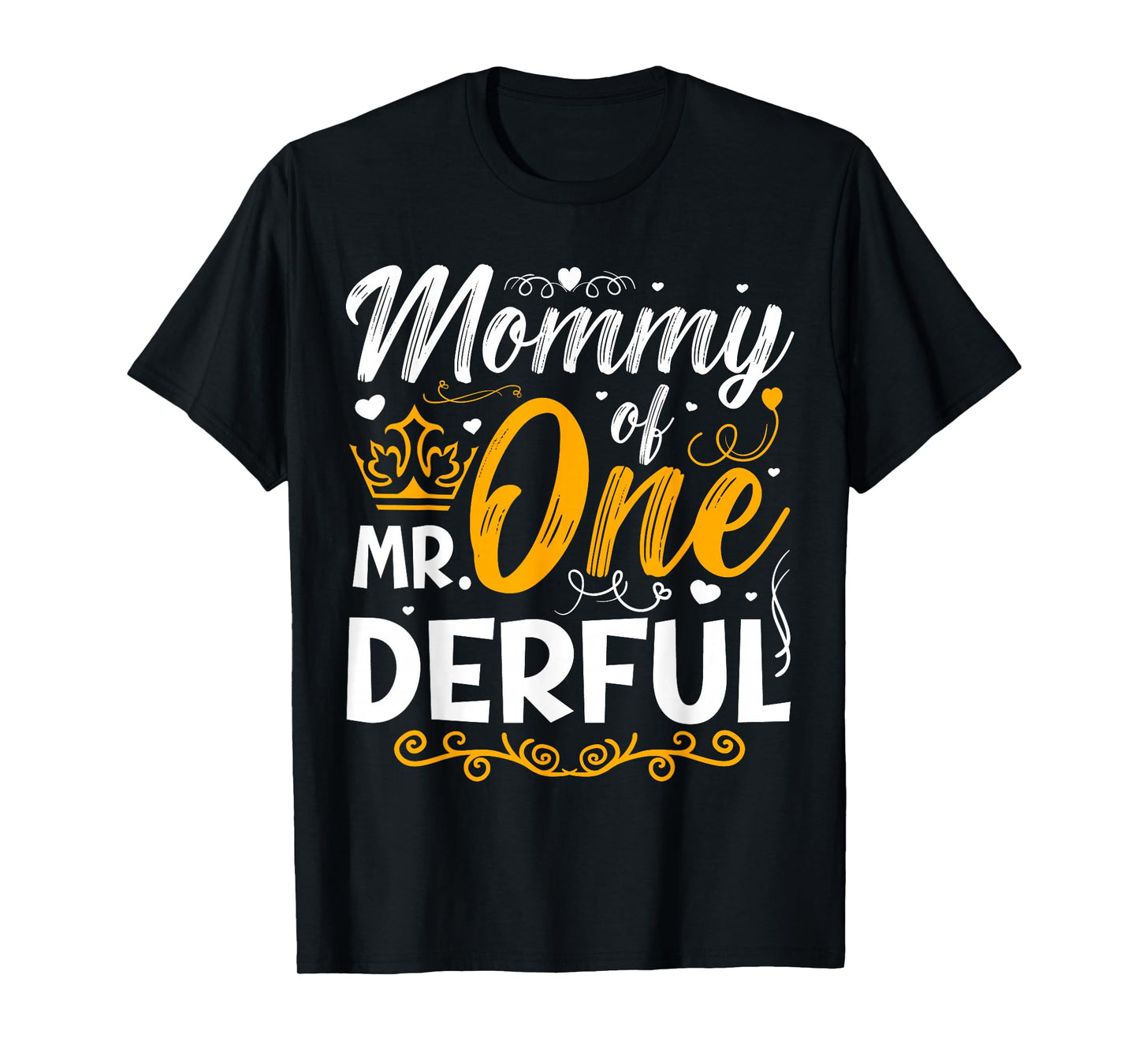 Mommy of Mr One Derful Party Matching Family 1st Birthday T-Shirt