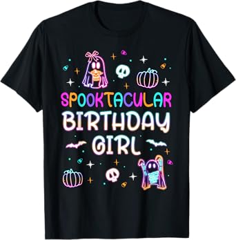 Spooktacular Birthday Girl Funny Birthday Girl Ghost Party T-Shirt