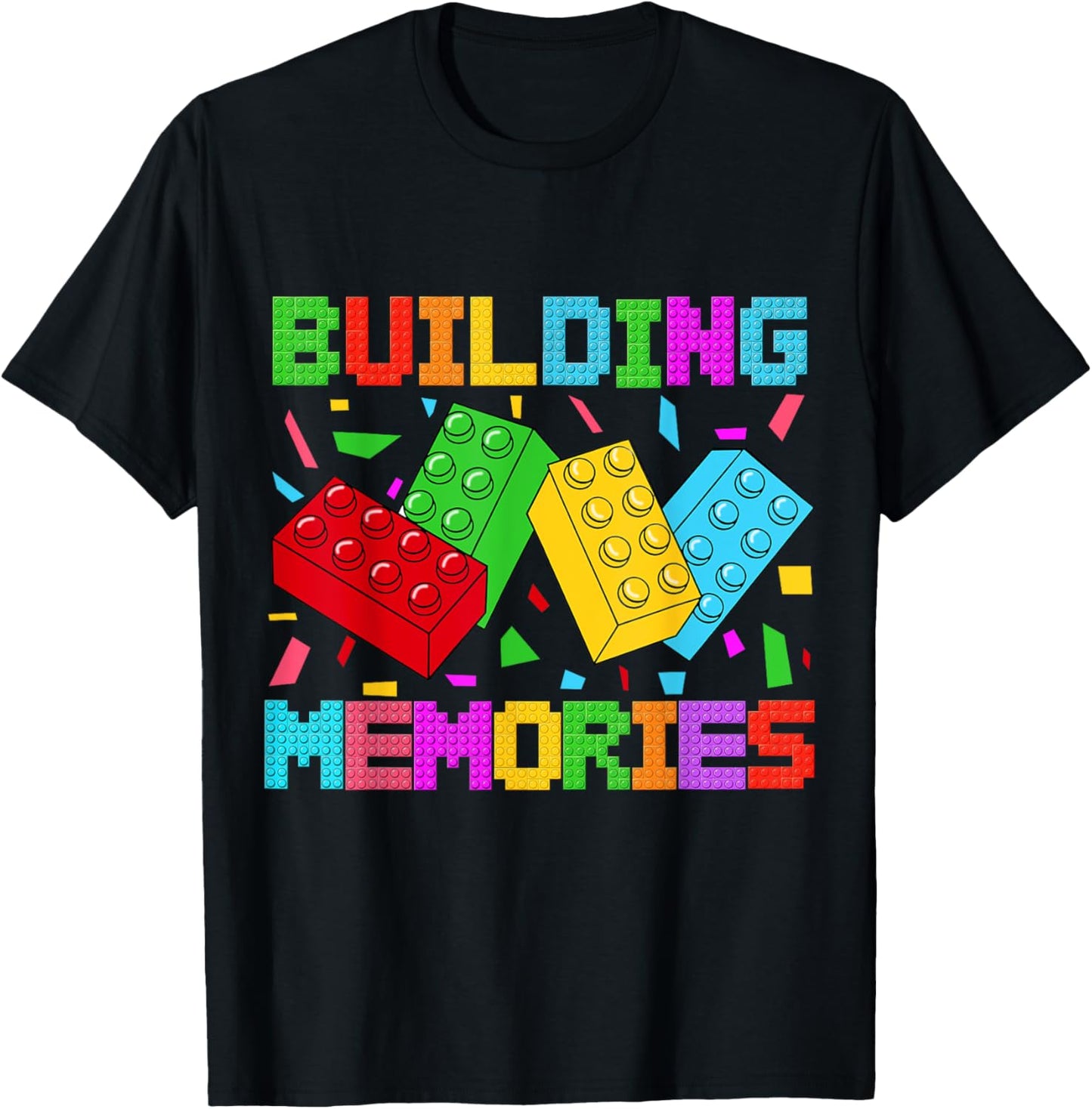 Building Memories Brick Block Matching Family Master Builder T-Shirt
