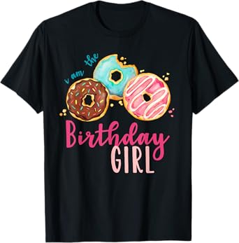 The Birthday Girl Donut Birthday Party Theme Family T-Shirt