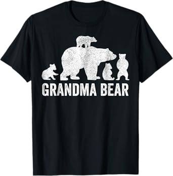 Grandma Bear With Four Cub Cute Mother's Day T-Shirt