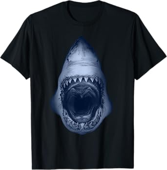 Shark Lovers Scary Shark Mouth Open Halloween Costume T-Shirt