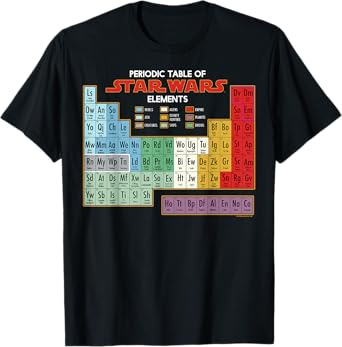 Men's Star Wars Periodic Table of Elements Graphic T-Shirt XL Asphalt