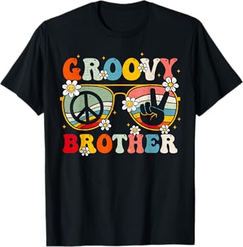 Groovy Brother Retro Matching Family Colorful 60s 70s Bro T-Shirt