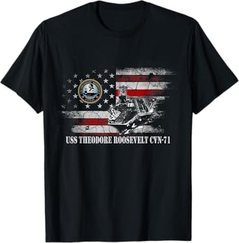 USS Theodore Roosevelt CVN-71 Shirt Patriotic Veterans Day T-Shirt