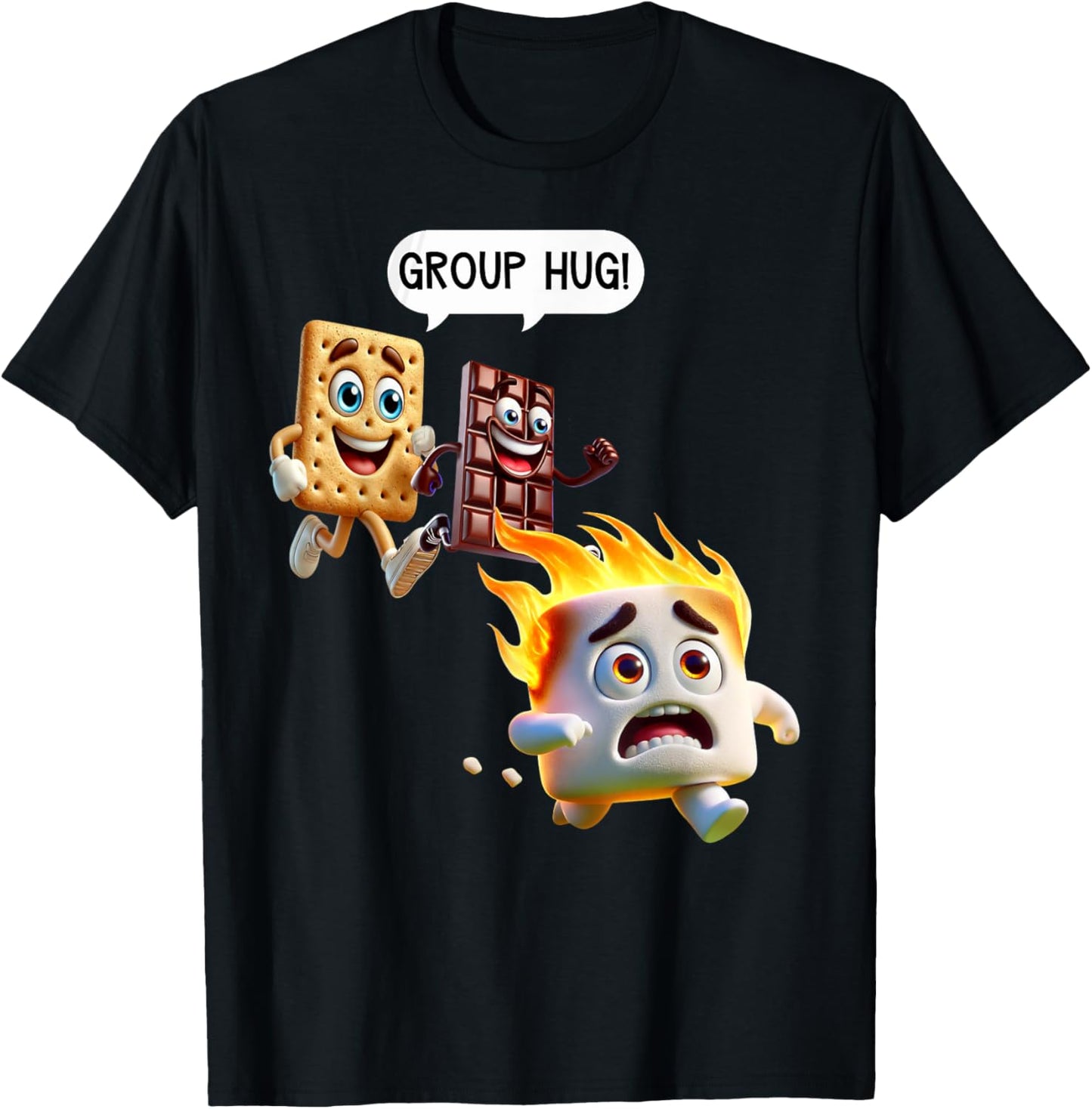 Funny T Shirts For Men Smores Camping Roasting Outdoor Women T-Shirt