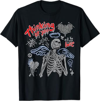 Thinking Skeleton Reimagined 5s Matching Tee For Men Women T-Shirt
