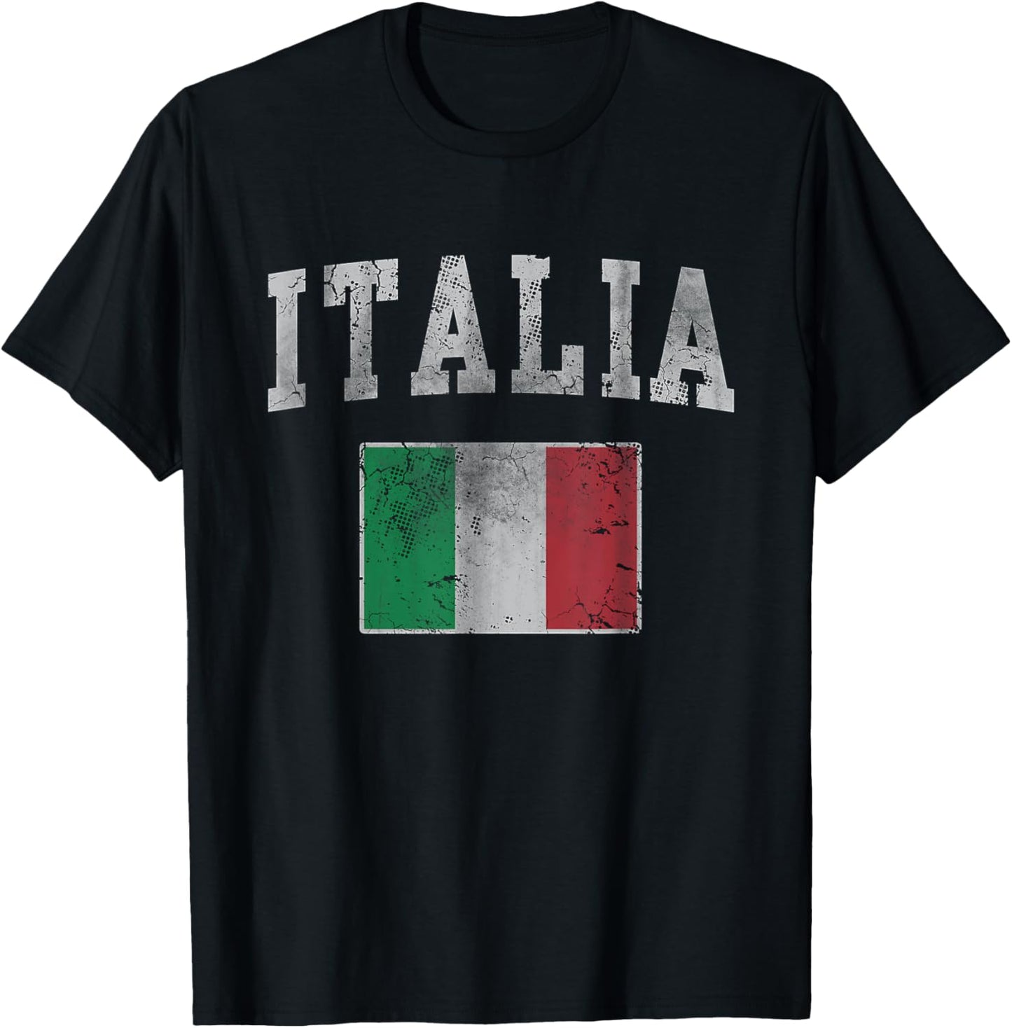 Vintage Italia Italian Flag Italy Men Women Kids Youth T-Shirt