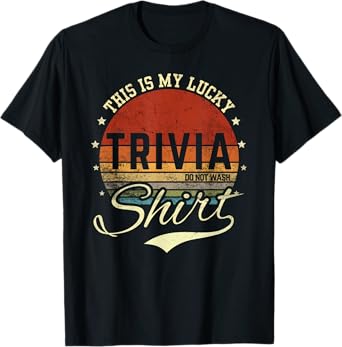 Funny This is My Lucky Trivia Shirt Team Trivia Night Game T-Shirt