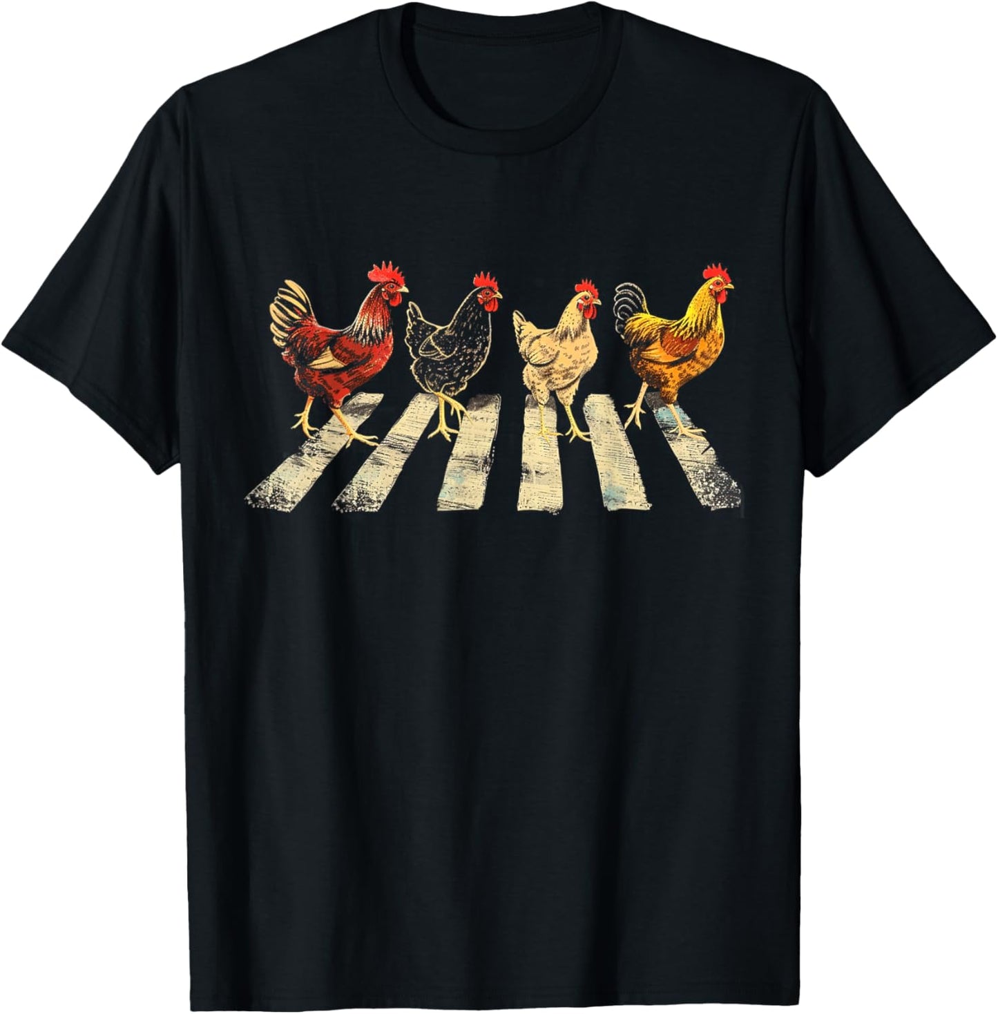 Funny Chickens Crossing Road Parody Lover Gift T-Shirt