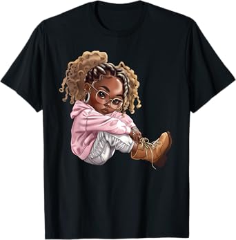 Black History Queen Melanin Sistas Women Curly Afro American T-Shirt