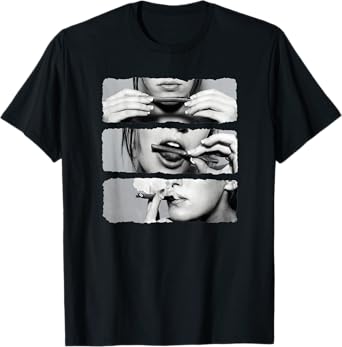 Girls Love Blunts Red Lips Smoking Blunt Funny Tee Womens T-Shirt
