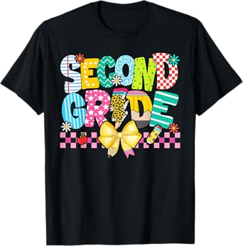 2nd Grade For Girls Boy Teacher Second Grade Back to School T-Shirt