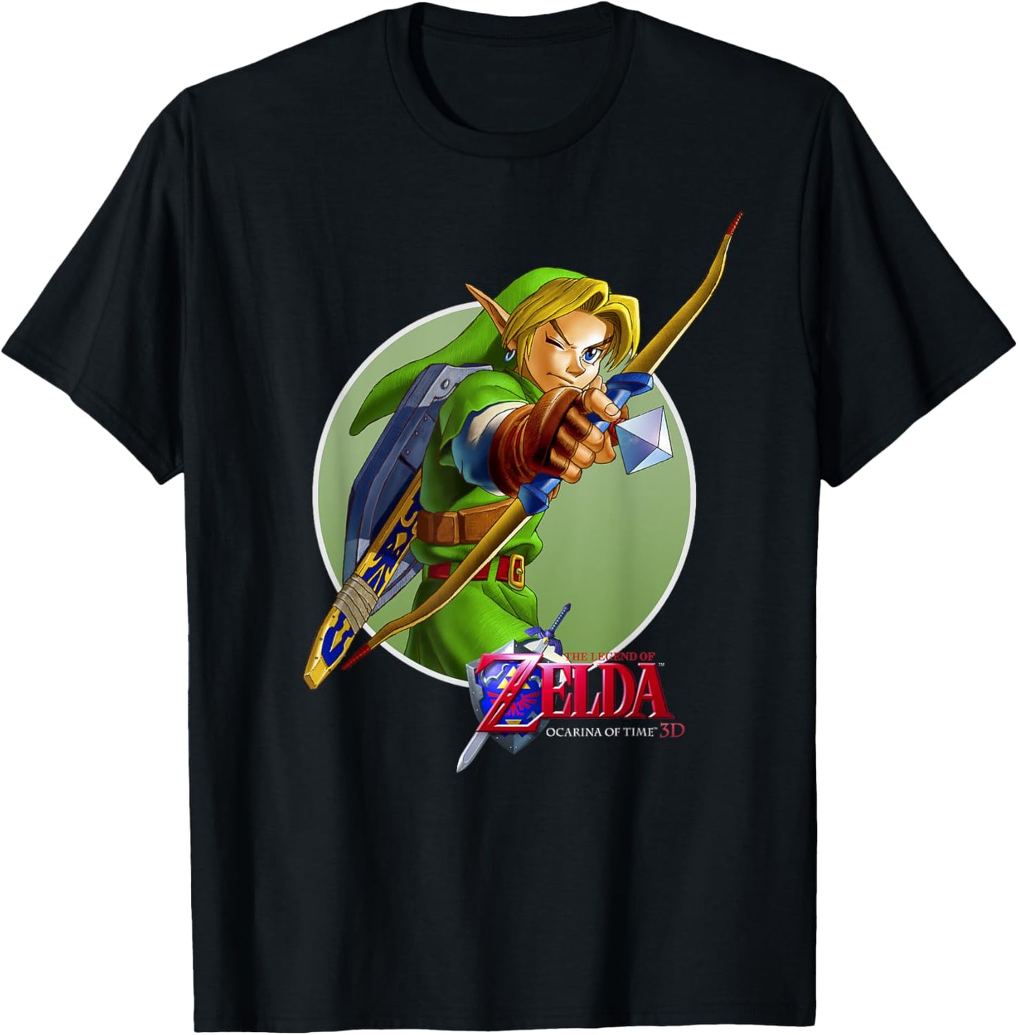 Nintendo Zelda Ocarina of Time 3D Link Aims Graphic T-Shirt T-Shirt