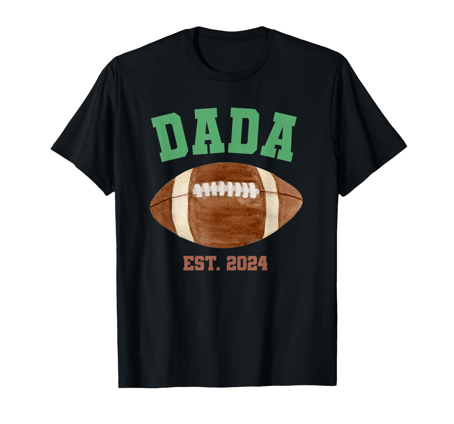 Dada of The 1 Year Old Football Birthday Boy Est 2024 T-Shirt
