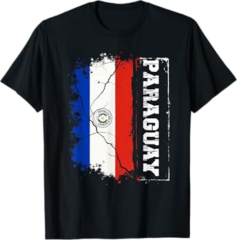 Retro Patriotic Paraguayan Flag Paraguay T-Shirt