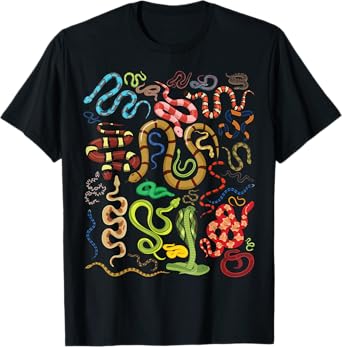 Types Of Snakes Educational Herpetologist Boys Girls Kids T-Shirt