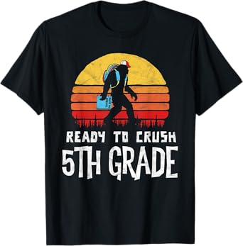 Bigfoot Back to School Ready to Crush Fifth Grade! Graphic T-Shirt