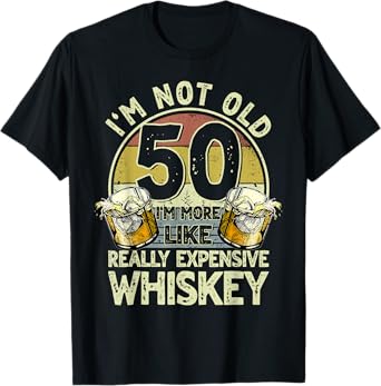 50 Years Old Bourbon Whiskey 50th Birthday Whiskey Men T-Shirt