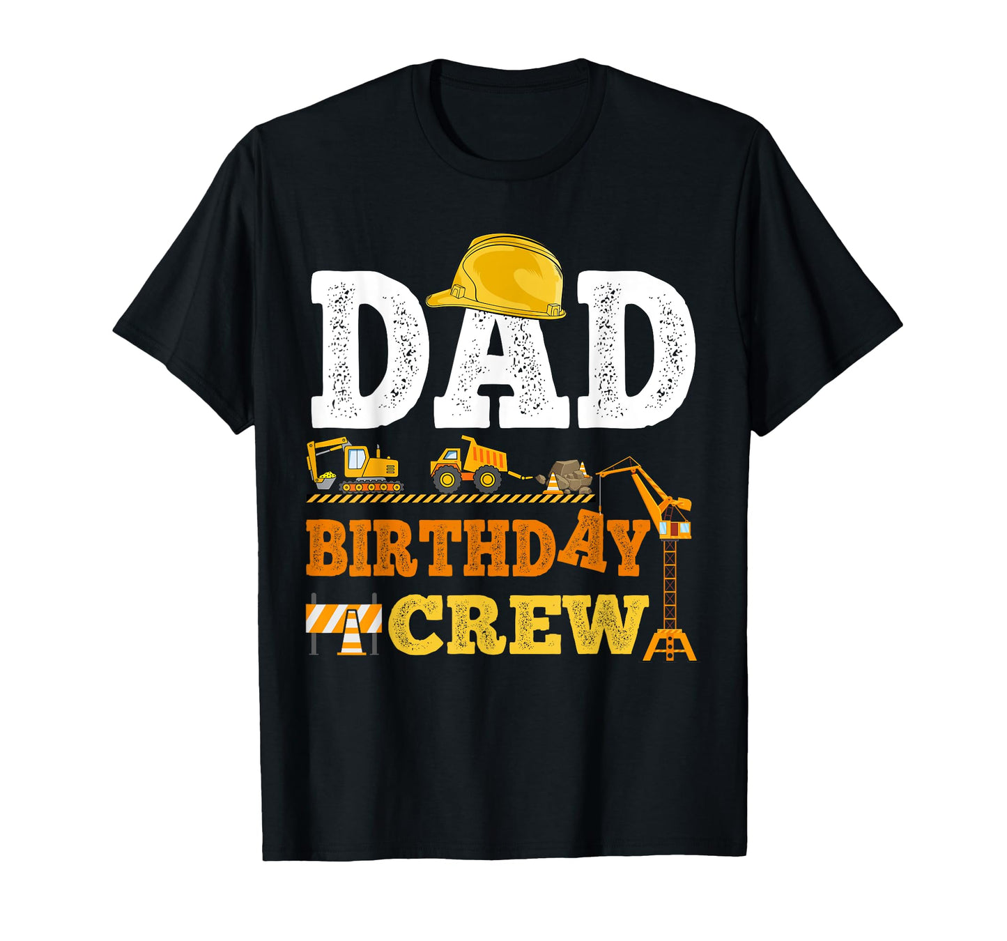 Dad Birthday Crew Construction Excavator Kids Family Set T-Shirt