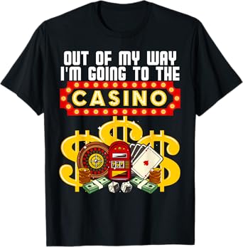 Cute Las Vegas Gambler Humor Quote Lover Designs Unisex-Adults Casino-Themed T-Shirt - Black, Small