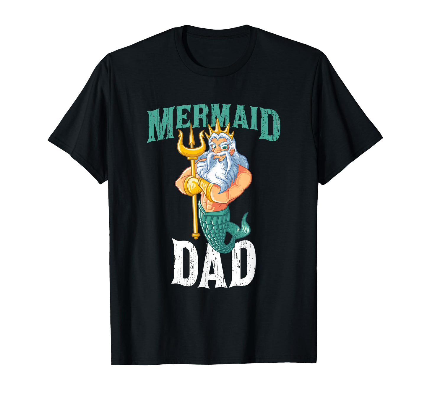 Funny Mermaid Dad Daddy Merman Security Birthday Men Gifts T-Shirt