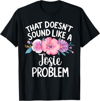 Josie Personalised Cute Flower Girls Josie Name T-Shirt