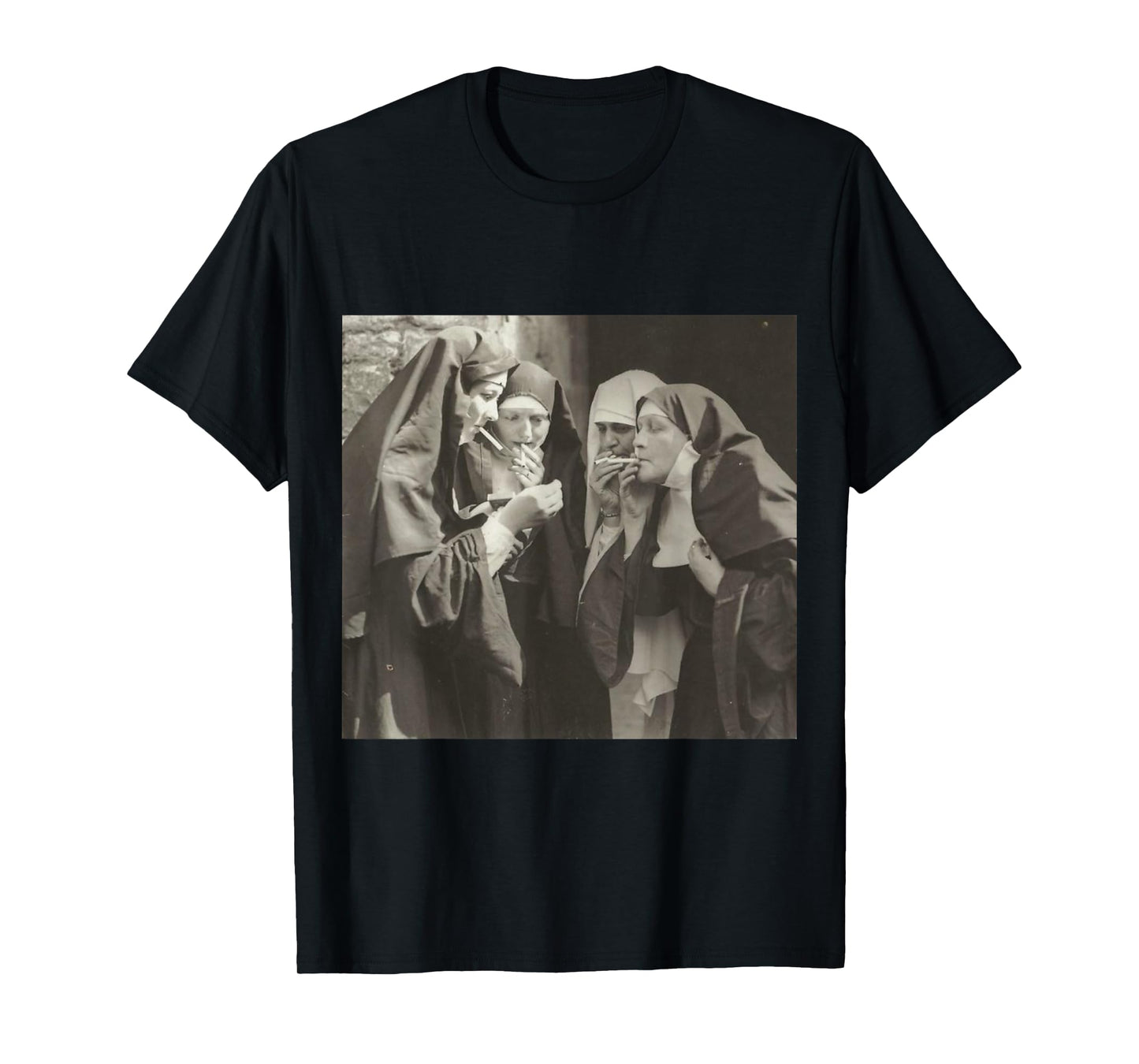 #snirt Funny T-Shirt Nun Nuns Smoking Hoodie Printed T-Shirt
