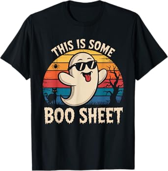 This is Some Boo Sheet Ghost Retro Funny Halloween Men Women T-Shirt