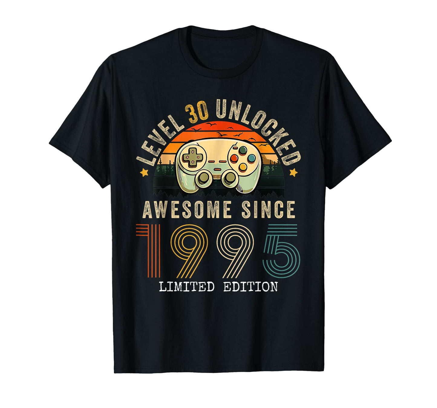 30 Year Old 1995 Level 30 Unlocked 30th Birthday Men T-Shirt