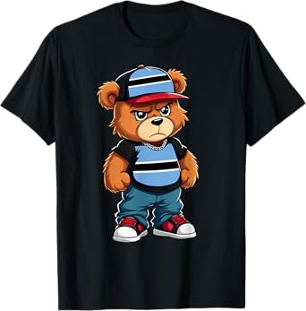 Botswanan Flag Teddy Bear Botswana Hip Hop T-Shirt