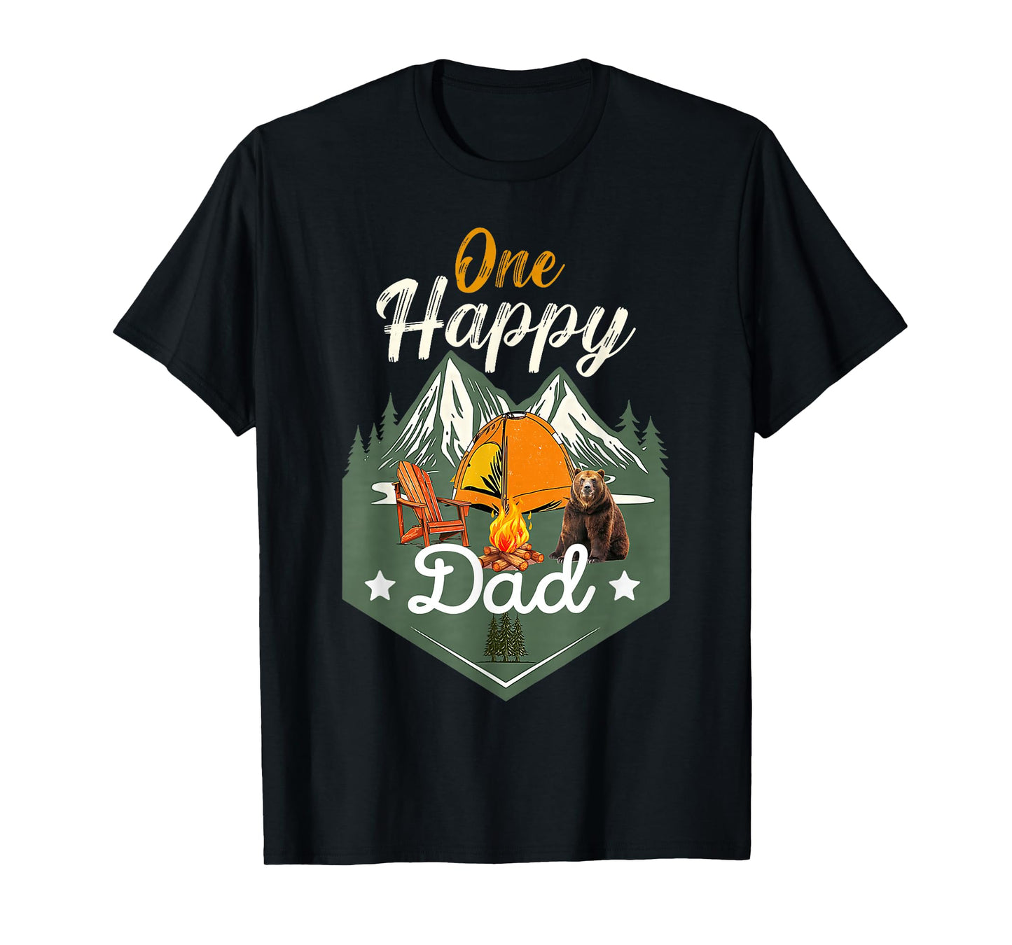 One Happy Mama Camper Birthday Family Bear Matching Sister T-Shirt