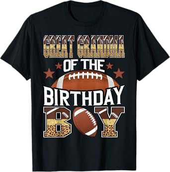 Great Grandma Of The Birthday Boy Football Baller Game Day T-Shirt