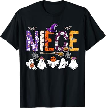 Niece Halloween Boo Ghost Horror Costume Family Funny Party T-Shirt