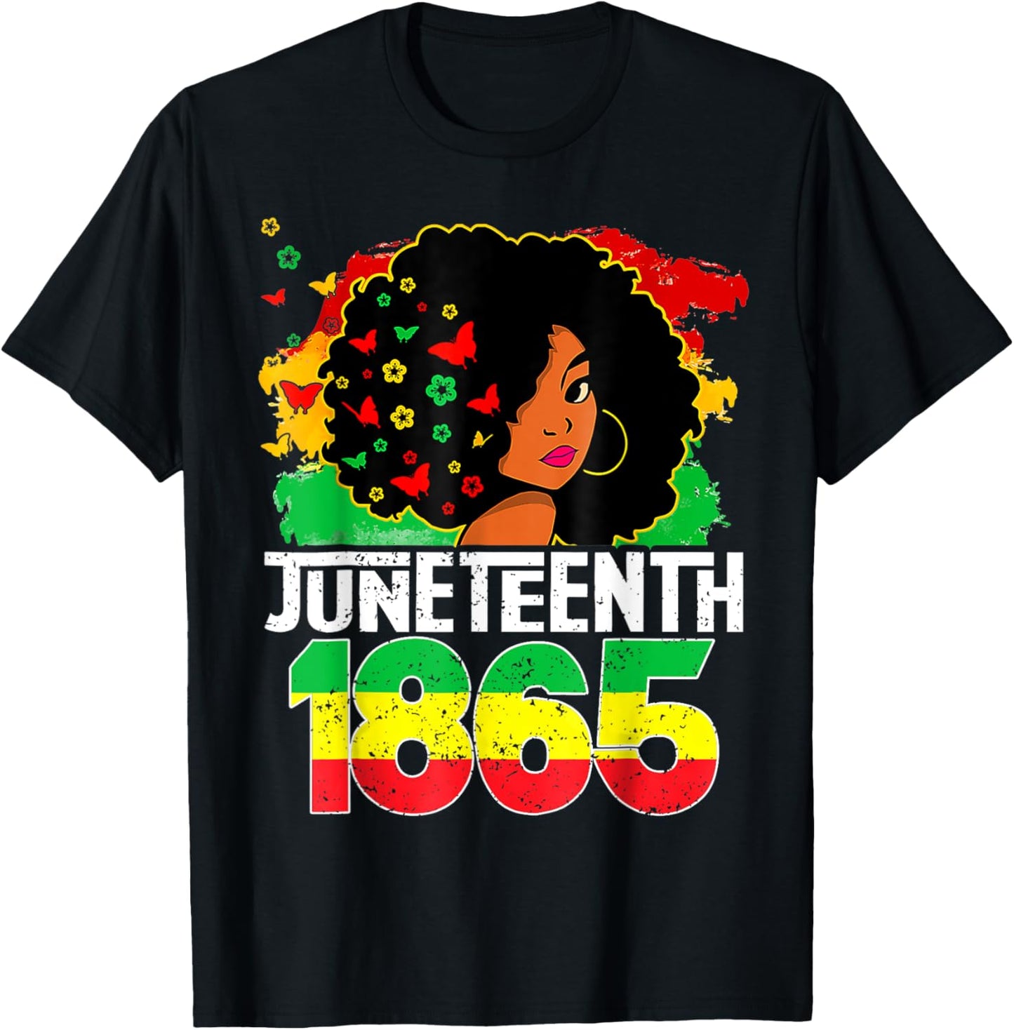 Juneteenth Is My Independence Day Black Women Freedom 1865 T-Shirt