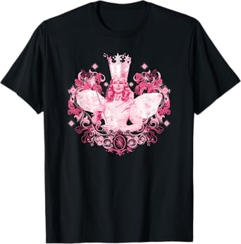 The Wizard Of Oz Glinda The Good Witch Pink Portrait T-Shirt